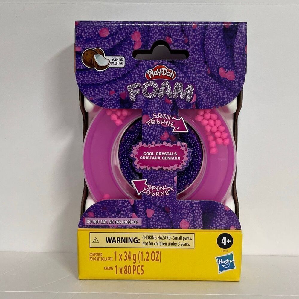 Hasbro Play-doh Foam Cool Crystals Coconut Scented   NIB